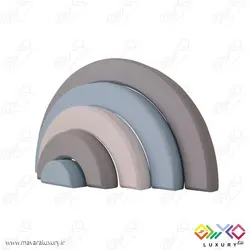 اکسسوری اتاق کودک پازل رنگین کمان چوبی 5 رنگ MKT01