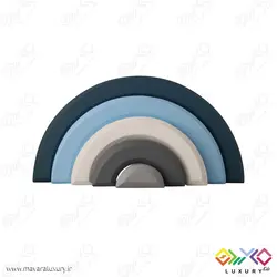 اکسسوری اتاق کودک پازل رنگین کمان چوبی 5 رنگ MKT01