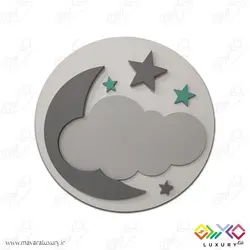 دیوارکوب ماه و ابر همراه با نام کودک MKIDS27
