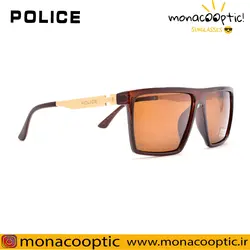عینک آفتابی پلیس P5019 قهوه ای براق