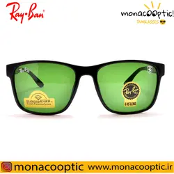 عینک آفتابی ری بن RB4342 مشکی براق (لنز سبز)