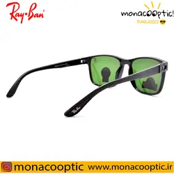 عینک آفتابی ری بن RB4342 مشکی براق (لنز سبز)