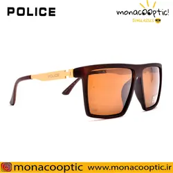عینک آفتابی پلیس P5019 قهوه ای مات