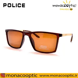 عینک آفتابی پلیس P5043 قهوه ای براق