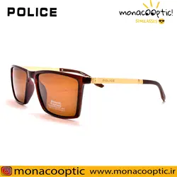 عینک آفتابی پلیس P5043 قهوه ای براق