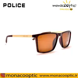 عینک آفتابی پلیس P5043 قهوه ای براق