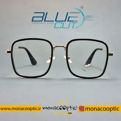 عینک طبی کد 7589 مشکی طلایی