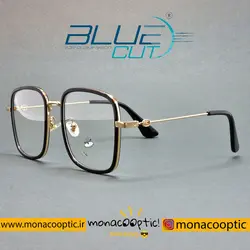 عینک طبی کد 7589 مشکی طلایی