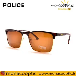 عینک آفتابی پلیس P5050 قهوه ای براق
