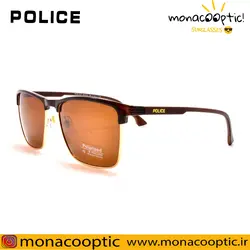 عینک آفتابی پلیس P5050 قهوه ای براق