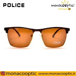 عینک آفتابی پلیس P5050 قهوه ای براق