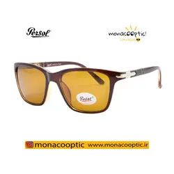 عینک آفتابی پرسول PO 9272 قهوه ای براق - لنز قهوه ای