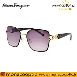 عینک فراگامو کد 8044 مشکی طلایی- لنز بنفش