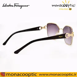 عینک فراگامو کد 8044 مشکی طلایی- لنز بنفش