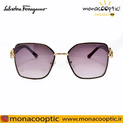 عینک فراگامو کد 8044 مشکی طلایی- لنز بنفش