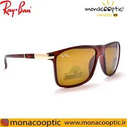 عینک آفتابی ری بن RB4347 قهوه ای مات(لنز قهوه ای-شیشه سنگ)