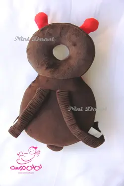 محافظ ایمنی سر کودک مدل کفش دوزک قهوه ای