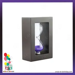 ساعت شنی قاب چوبی بنفش سایز متوسط کد P0015