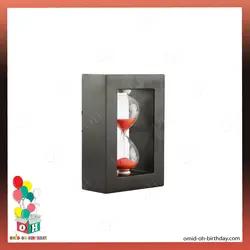 ساعت شنی قاب چوبی قرمز سایز متوسط کد P0013