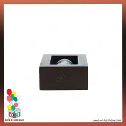 ساعت شنی قاب چوبی قرمز سایز متوسط کد P0013