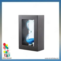 ساعت شنی قاب چوبی آبی سایز متوسط کد P0014