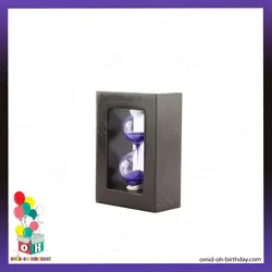 ساعت شنی قاب چوبی بنفش سایز کوچک کد P0010