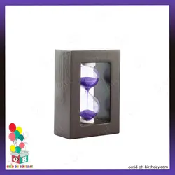 ساعت شنی قاب چوبی بنفش سایز کوچک کد P0010