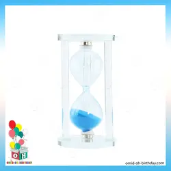 ساعت شنی شیشه ای آبی سایز بزرگ کد P0008