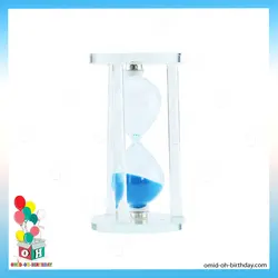 ساعت شنی شیشه ای آبی سایز بزرگ کد P0008