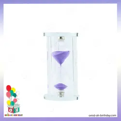 ساعت شنی شیشه ای بنفش سایز بزرگ کد P0007