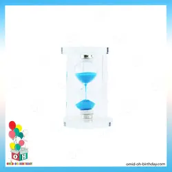 ساعت شنی شیشه ای آبی سایز متوسط کد P0006