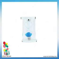 ساعت شنی شیشه ای آبی سایز متوسط کد P0006