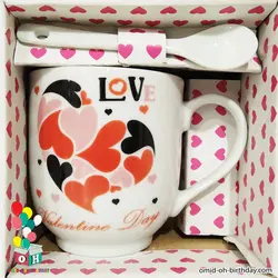 ماگ قاشق دار ولنتاین Love Valentine Day کد F0025