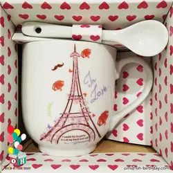 ماگ قاشق دار طرح ایفل In Love کد F0026