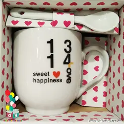 ماگ قاشق دار طرح 1314 LOVE کد F0027