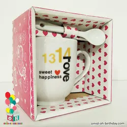 ماگ قاشق دار طرح Love 1314 کد F0031