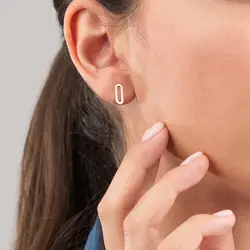 گوشواره طلا  بیضی تیانا