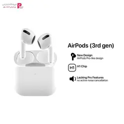 هدفون بی سیم اپل AirPods 3 همراه با محفظه شارژApple AirPods 3 Wireless Headphones with Charging case