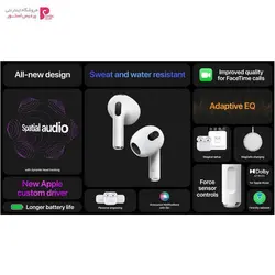 هدفون بی سیم اپل AirPods 3 همراه با محفظه شارژApple AirPods 3 Wireless Headphones with Charging case