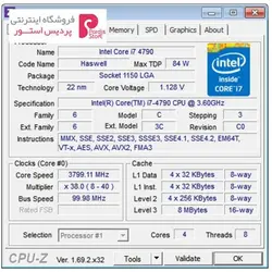 پردازنده مرکزی اینتل سری Haswell مدل Core i7-4790Intel Haswell Core i7-4790 CPU