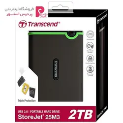 هارددیسک اکسترنال ترنسند مدل StoreJet 25M3 ظرفیت 2 ترابایتTranscend StoreJet 25M3 External Hard Drive - 2TB