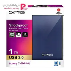 هارد اکسترنال سیلیکون پاور Armor-A80 ظرفیت1Silicon Power Armor A80 External Hard Drive - 1TB