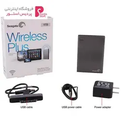 هارددیسک اکسترنال سیگیت مدل Wireless Plus Mobile ظرفیت 1 ترابایتSeagate Wireless Plus Mobile External Hard Drive - 1TB