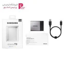 حافظه SSD اکسترنال سامسونگ مدل T3 ظرفیت 500 گیگابایتSamsung T3 External SSD - 500GB