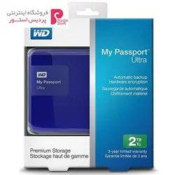 هارددیسک اکسترنال وسترن دیجیتال مدل My Passport Ultra PremiumWestern Digital My Passport Ultra Premium External Hard Drive - 1TB