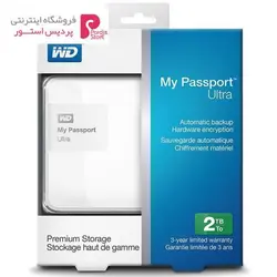 هارددیسک اکسترنال وسترن دیجیتال مدل My Passport Ultra PremiumWestern Digital My Passport Ultra Premium External Hard Drive - 1TB
