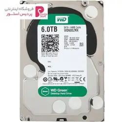 هارددیسک اینترنال وسترن دیجیتال سری سبز مدل WD60EZRX ظرفیت 6 ترابایتWestern Digital Green WD60EZRX Internal Hard Drive - 6TB