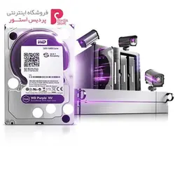 هارددیسک اینترنال وسترن دیجیتال مدل Purple NV WD4NPURX ظرفیت 4 ترابایتWestern Digital Purple NV WD4NPURX Internal Hard Drive 4TB