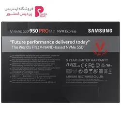 حافظه SSD سایز M.2 2280 سامسونگ مدل 950Pro ظرفیت 256 گیگابایتSamsung 950 Pro M.2 2280 SSD - 256GB