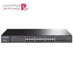 سوییچ مدیریتی 24 پورت تی پی-لینک مدل TL-SG5428TP-LINK TL-SG5428 JetStream 24-Port Gigabit L2 Managed Switch
